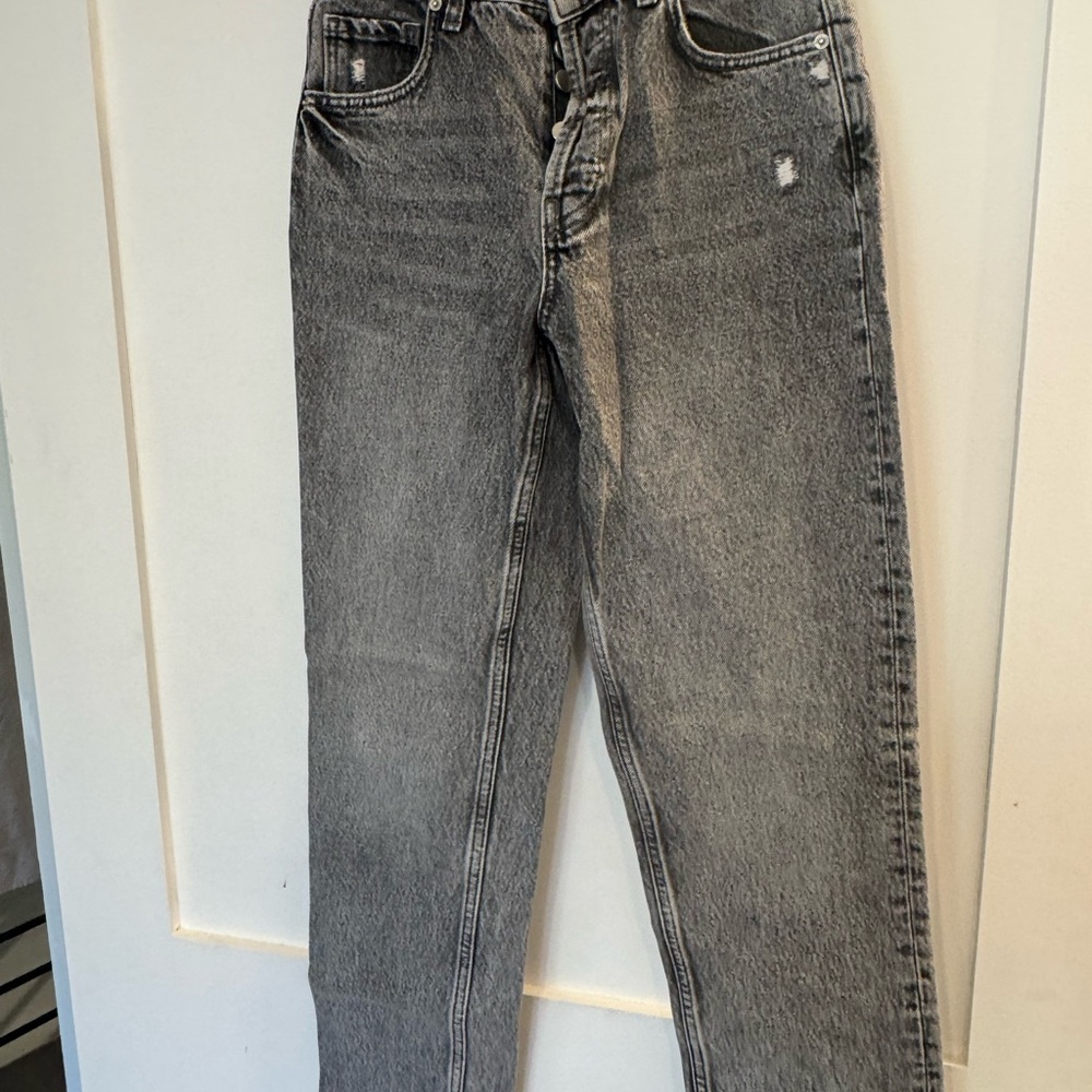 Anine Bing women’s Charcoal Straight Jeans (Betty)